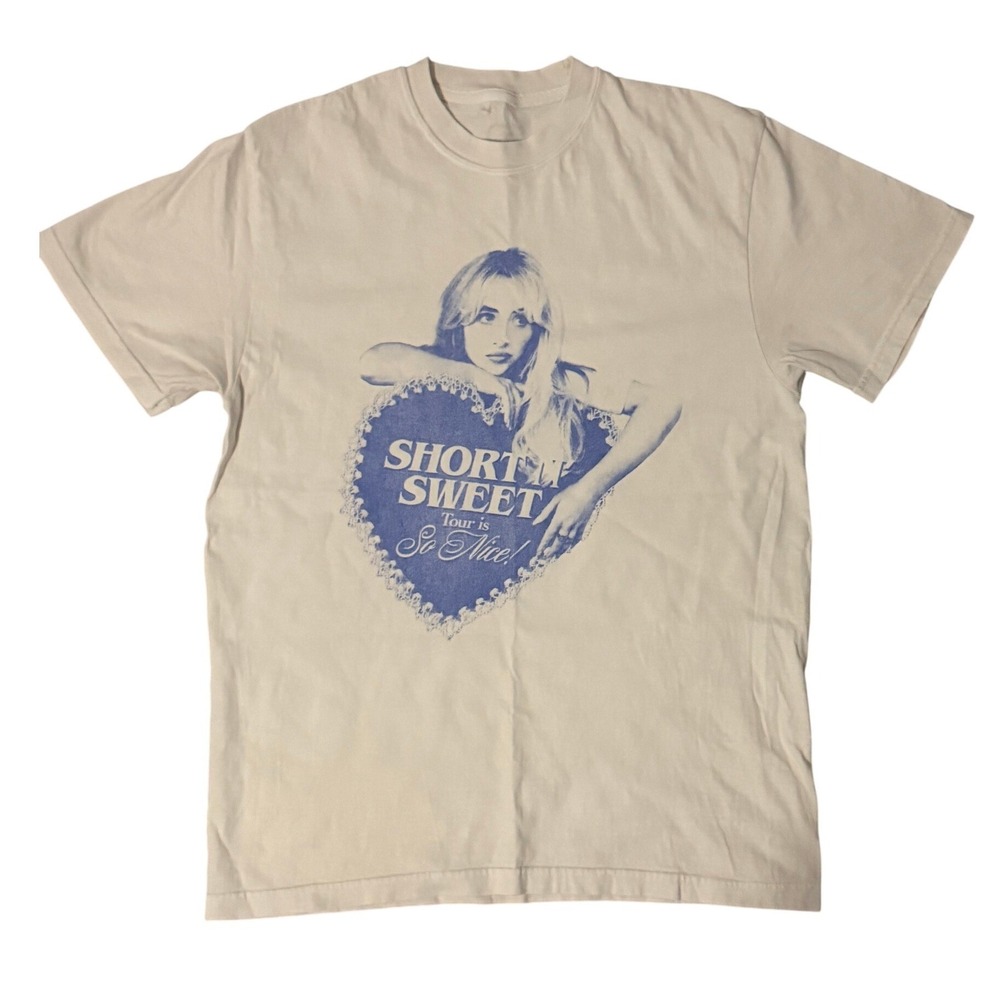 Sabrina Carpenter Short N Sweet 2024 Tour Shirt M Official Concert Tee